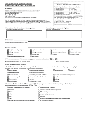 Application for Accreditation of Notice of Decision