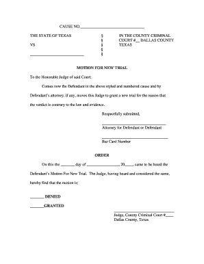 Motion for New Trial