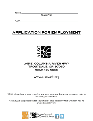 Application for Employment