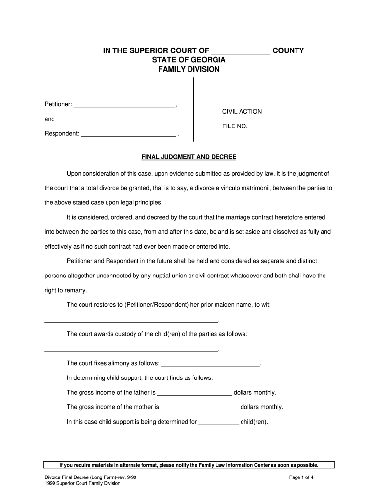Final Divorce Decree