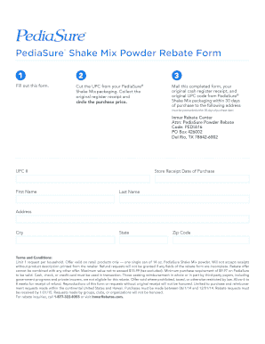 PediaSure Rebate Form