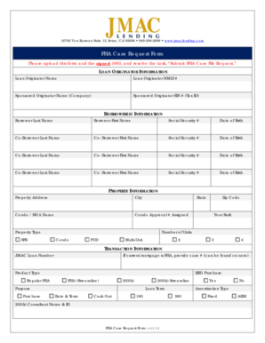 FHA Case Request Form