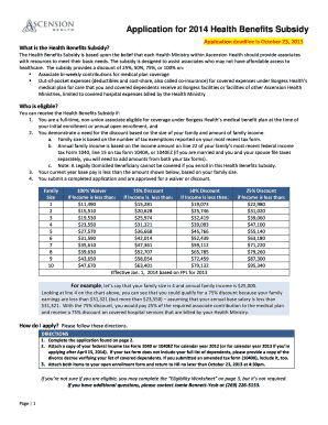 Application for Health Benefits Subsidy