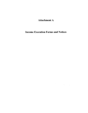 Fillable Online otda ny Attachment A - Income Execution Forms and ...