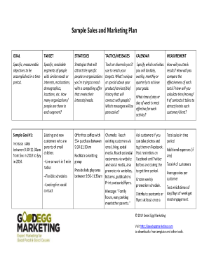 marketing plan template