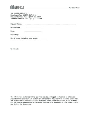 Fax Cover Sheet