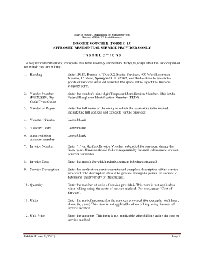 Illinois Invoice Voucher Form C-13