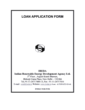 Loan form pdf download - LOAN APPLICATION FORM - ireda