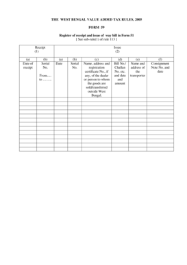West Bengal VAT Form 59