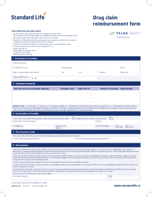 Drug Claim Reimbursement Form