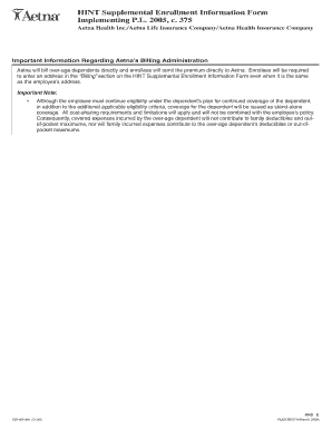 HINT Supplemental Enrollment Information Form