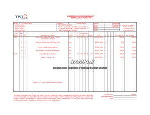 Commercial Invoice Packing List