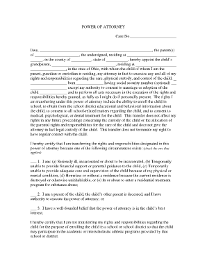 Ohio Child Power of Attorney
