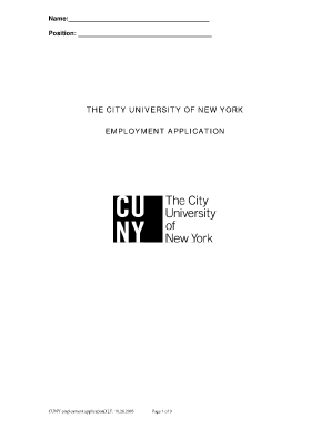 CUNY Employment Application Form