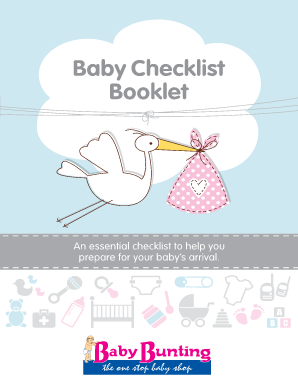 baby bunting checklist pdf