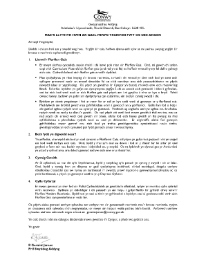 Welsh Education Job Application Form