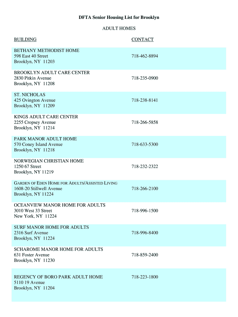 9000 shore road senior housing application Preview on Page 1