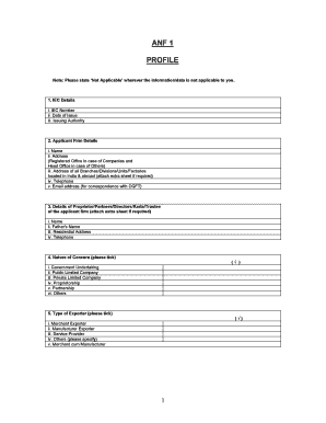 India Importer Exporter Code Application Form