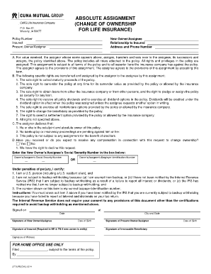 Fillable Online Change of Ownership Form 277LIFE(CML ...