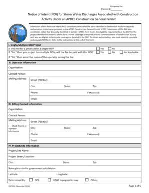 Construction project organization chart - CGP NOI - DEC - dec alaska