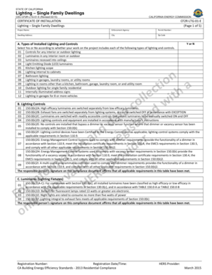 California Energy Commission Lighting Certificate
