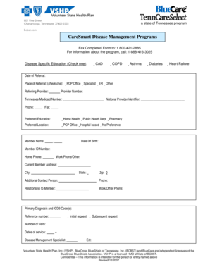 Tennessee Disease Management Program Referral Form