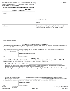 Ex Parte Motion for Default Judgment