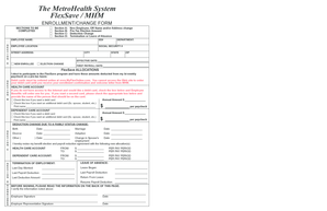MetroHealth FlexSave Enrollment Change Form
