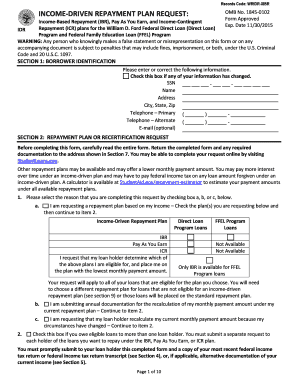 Income-Driven Repayment Plan Application