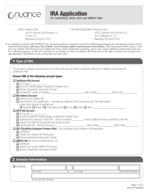 IRA Application Form