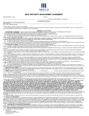 Real Property Management Agreement