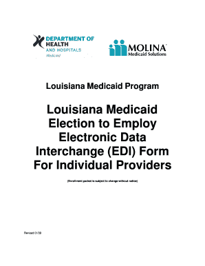Louisiana Medicaid EDI Contract Form