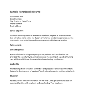 Sample Functional R sum - RPNAO