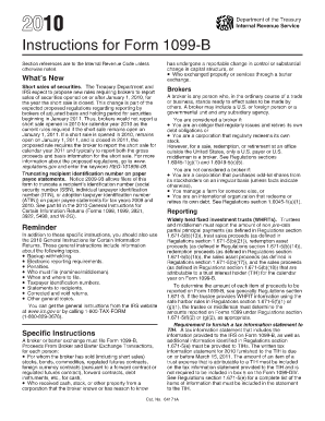 Instructions for Form 1099-B (2010)