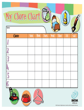 fillable online my chore chart imom com fax email print imom chore chart