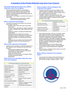 Access florida application form - A Snapshot of the Florida Medicaid Long-term Care Program