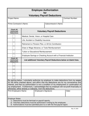 Voluntary payroll deduction - Employee Authorization for Voluntary Payroll Deductions - seattlehousing