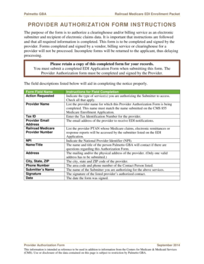 Railroad Medicare EDI Enrollment Packet