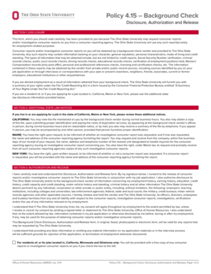 Background Check Disclosure Authorization Release Form