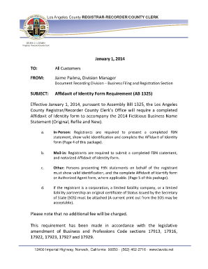 fillable online lavote affidavit of identity notice2015 form 2500 statement of identity form