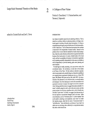 Eye number scale - A Critique of Pure Vision. In: C. Koch and J. Davis (Eds.), Large-Scale Neuronal Theories of the Brain, Cambridge, MA: MIT Press, 23-60 (1994) - papers cnl salk