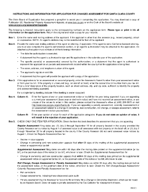 Santa Clara County Changed Assessment Application