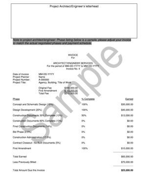 Architect Engineer Invoice Template