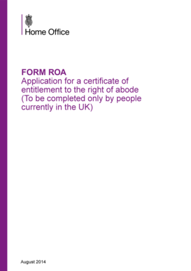 UK Right of Abode Application Form