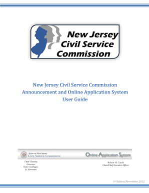 New Jersey Civil Service Job Application