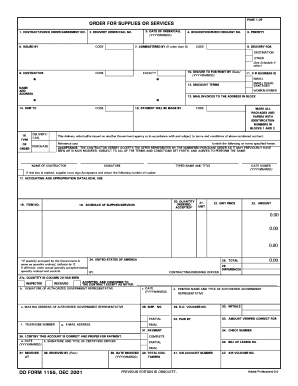 US Government Order for Supplies or Services