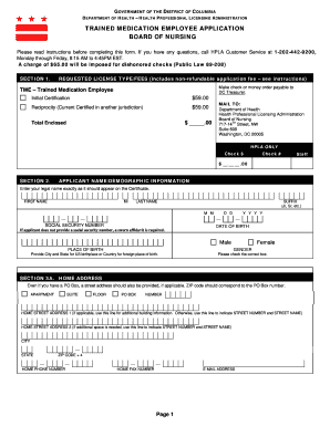 Trained Medication Employee Application