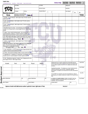 tcu reimbursement form 2020