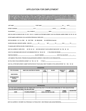 Pump It Up Employment Application Form