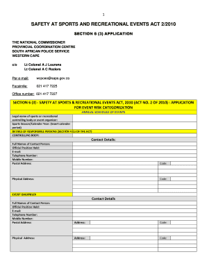 South African Event Risk Categorization Application